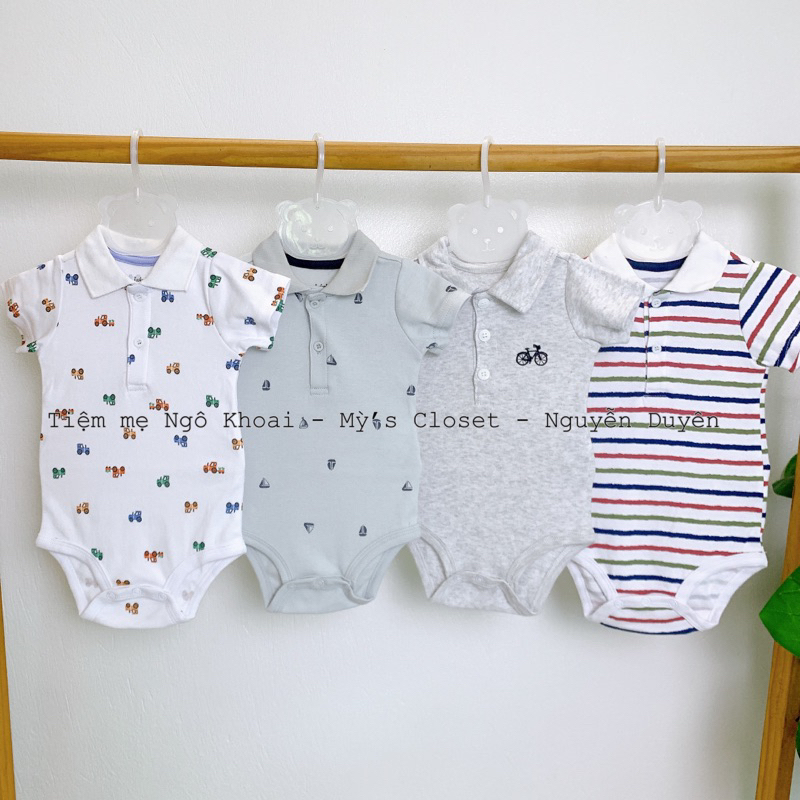 [MD66] 0/1-1/3M YAMPY, ZY, CASTRO Body chip/ áo liền thân dài tay cho bé
