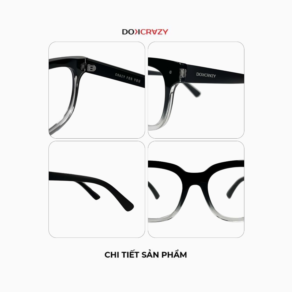 Ảnh Gọng kính DOKCRAZY KYLA Unisex Phù hợp nhiều dáng mặt, nhựa sinh học cao cấp, Chống ánh sáng xanh 3