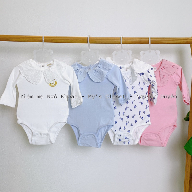 [MD66] 3/6-6/9-9/12M  YAMPY, ZY, CASTRO   Body chip/áo liền thân dài tay, ngắn tay cho bé
