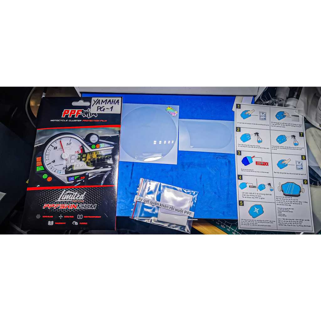 PPF xe PG-1 , Yamaha PG1, PPF PG1. Yamaha PG_1 dán bảo vệ mặt đồng hồ xe