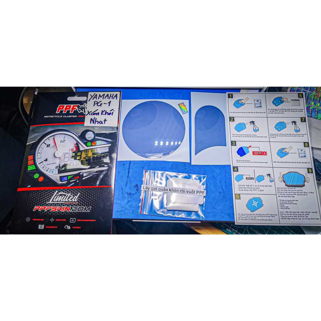 PPF xe PG-1 , Yamaha PG1, PPF PG1. Yamaha PG_1 dán bảo vệ mặt đồng hồ xe