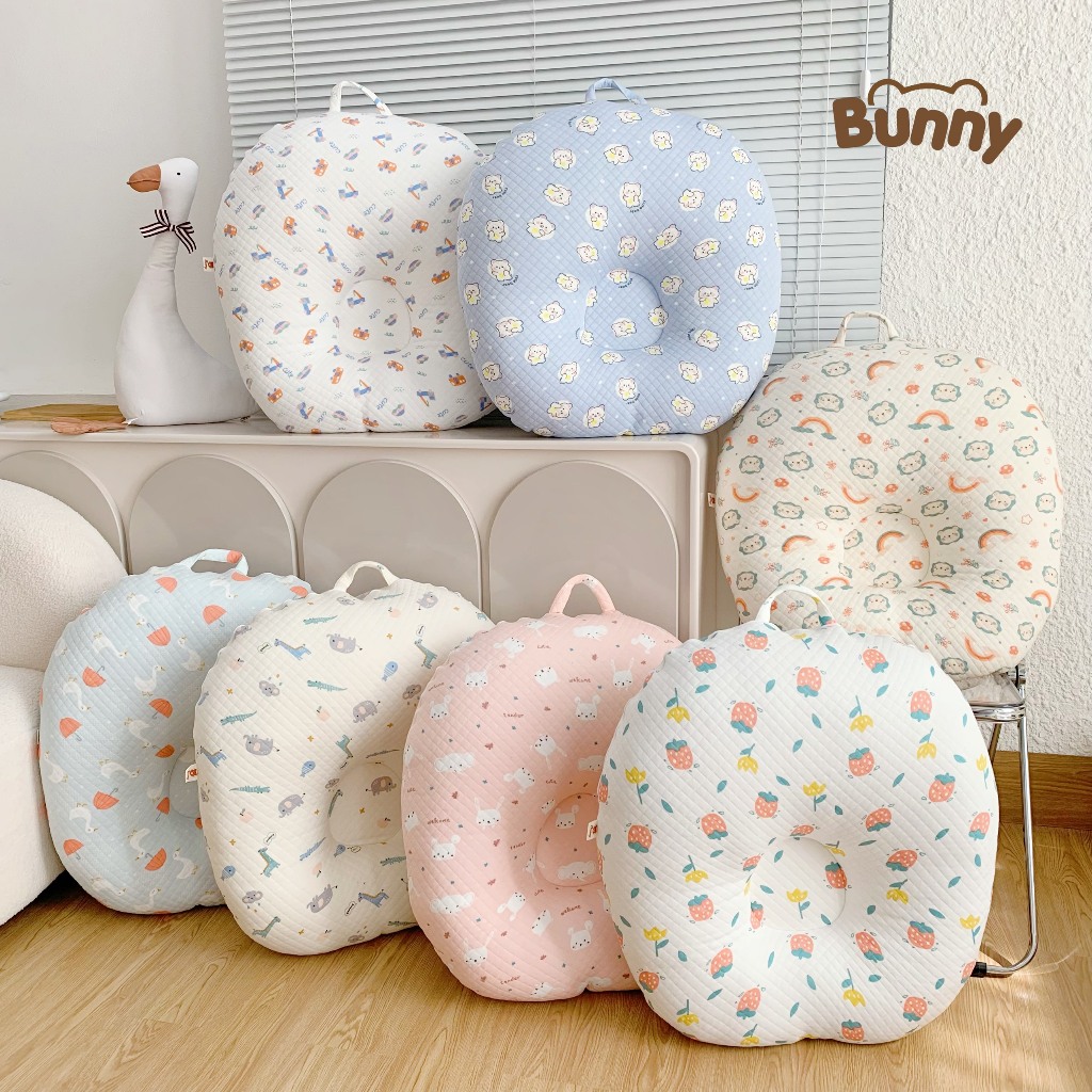 Ảnh Vỏ gối chống trào ngược muslin, trần bông Kidsword Bunny kích thước 70x70x20cm (Lưu ý dành cho ruột gối chữ C ) 2
