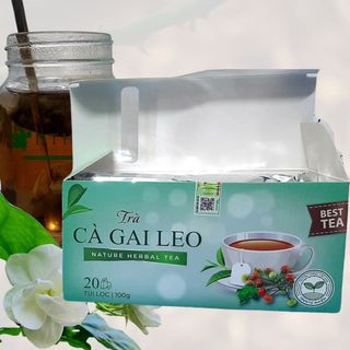 Trà cà gai leo thơm ngọt - hộp 20 túi lọc x 5 gram - mát gan thanh nhiệt, giải độc