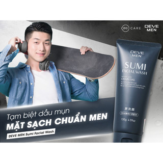 Sữa Rửa Mặt Deve Men Sumi Facial Wash Than Hoạt Tính Dành Cho Nam Nhật Bản (Tuýp 130g)