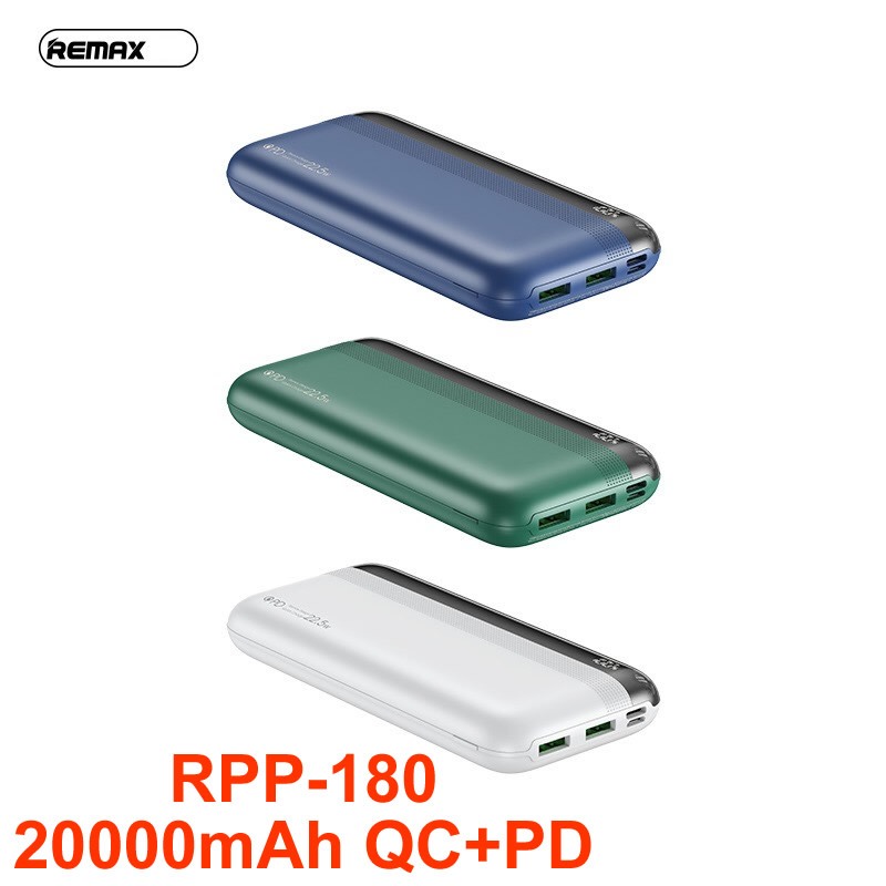 Pin sạc dự phòng Remax RPP-180 20000mAh 2 Inputs 3 Outputs, TypeC PD ...