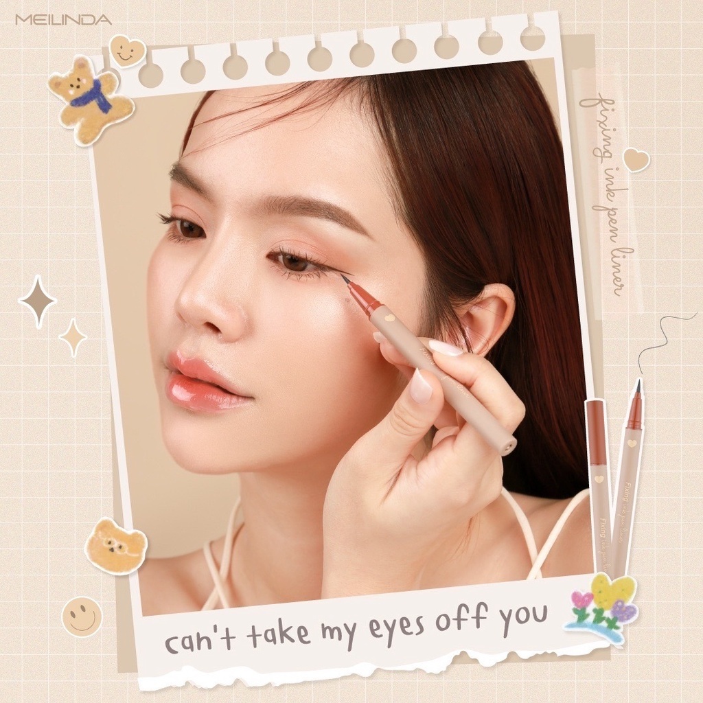 [MUA 1 TẶNG 1] Bút kẻ mắt nước màu nâu tự nhiên siêu mảnh MEILINDA không lem không trôi hàng nội địa Thái Lan
