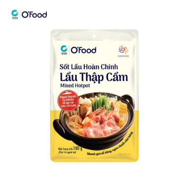 combo 3 Sốt lẩu hoàn chỉnh O'food gói 180g, có 3 vị