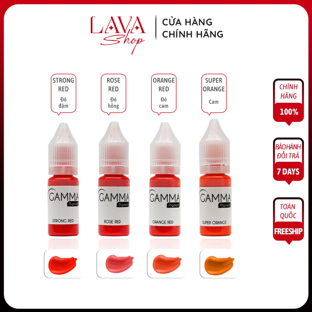 Mực Gamma Dành Cho Môi lên màu chuẩn đẹp chai chiết 3,3ml, Fullsize 10ml