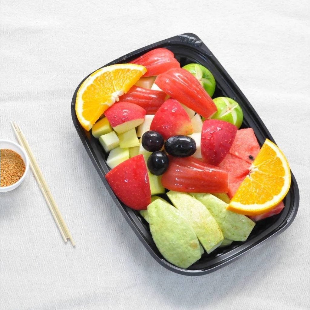 [ GIAO NHANH HCM ] Hộp trái cây văn phòng gọt sẵn 500gr