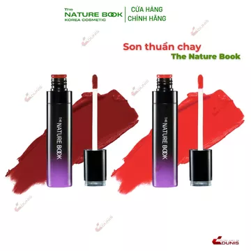 Son Tint thuần chay không chì The Nature Book Hàn Quốc chính hãng bền màu không trôi dưỡng môi căng bóng [dunicos]