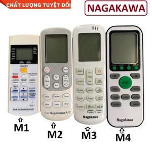Điều khiển điều hoà Nagakawa 1&2 chiều các dòng 9000-18000PTU, Remote máy lạnh nagakawa chính hãng, chọn mẫu