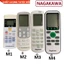 Điều khiển điều hoà Nagakawa 1&2 chiều các dòng 9000-18000PTU, Remote máy lạnh nagakawa chính hãng, chọn mẫu
