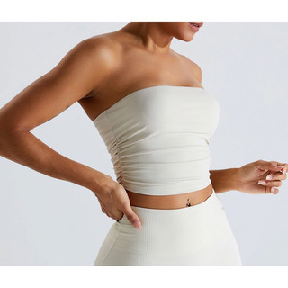 Áo thể thao tập gym,yoga nữ kiểu ống crop chất liệu poly co giãn 4 chiều thấm hút nâng đỡ vòng 1 tốt(ống 157)