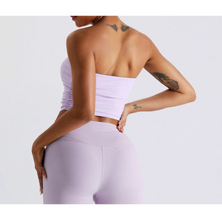 Áo thể thao tập gym,yoga nữ kiểu ống crop chất liệu poly co giãn 4 chiều thấm hút nâng đỡ vòng 1 tốt(ống 157)