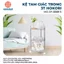 Kệ tam giác trong 3T Hokori 5558, Kệ đựng đồ trong suốt có bánh xe tiện dụng, Kệ trong suốt để đồ đa năng Việt Nhật