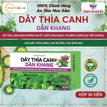 Dây Thìa Canh Dân Khang Hỗ Trợ Hạ - Kiểm Soát Đường Huyết Hộp 30 viên
