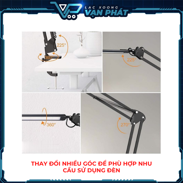 Đèn Led Kẹp Bàn Thông Minh Thay Đổi Góc Linh Hoạt Nhiều Chế Độ Sáng | BigBuy360 - bigbuy360.vn