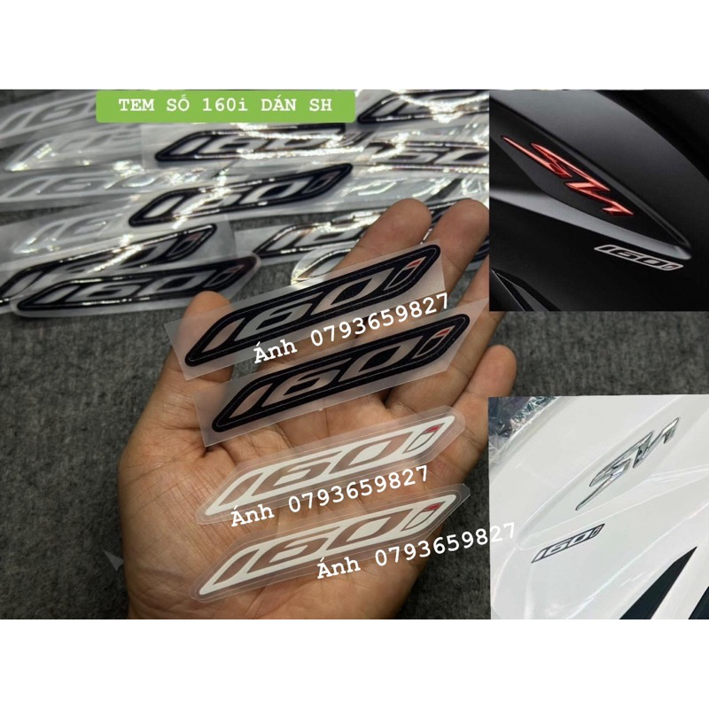 TEM SỐ 160i dán SH CAO CẤP (1 CẶP) | Shopee Việt Nam