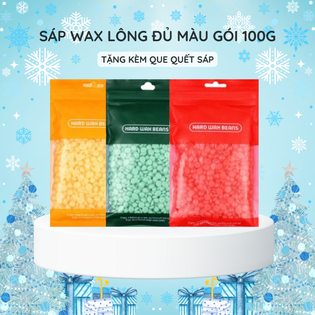 [ Sáp wax lông cao cấp đủ màu ] 100g sáp wax lông dạng hạt đậu Hard Wax ...