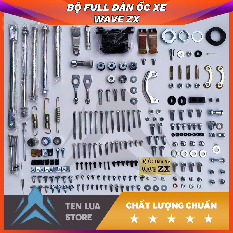 Bộ ốc xe Wave ZX ( thắng đĩa) (Hàng Đẹp loại 1) Full dàn ngoài mới
