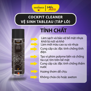 Vệ sinh Tableau (Táp Lô) - Senfineco 9989  Cockpit cleaner - Hàng chính hãng - 650ml