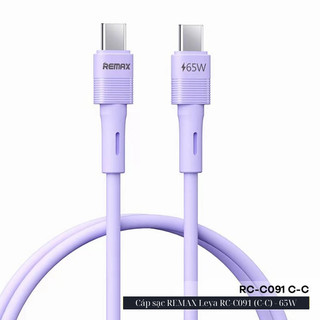 Cáp sạc nhanh C to C 65W REMAX Leya RC-C091 - Sạc siêu nhanh dành cho điện thoại android, samsung, ip15, máy tính bảng