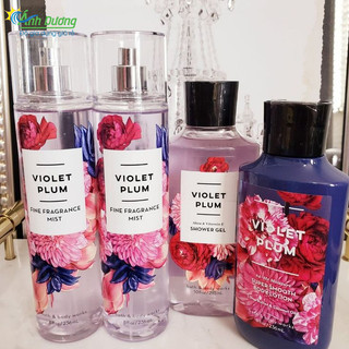 Xịt thơm body mist Bath & Body Works Violet Plum