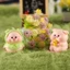 Set 6 mô hình heo áo mưa xanh dễ thương trang trí bàn làm việc, tủ sách, quà tặng, tiểu cảnh - set heo số 4
