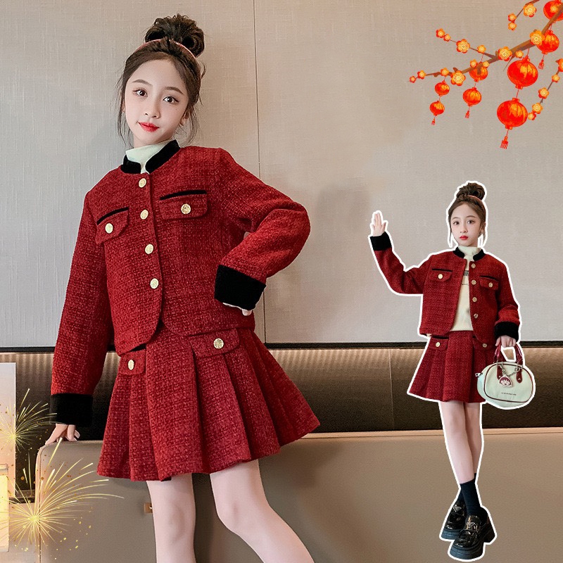 Set vest dạ cho bé gái size đại BEESHOP D25086