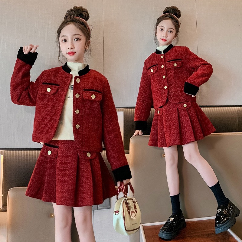 Set vest dạ cho bé gái size đại BEESHOP D25086