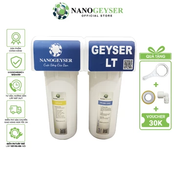 Bộ lọc thô đầu nguồn Nano Geyser dùng cho nước sinh hoạt, Xử lý nước nhiều bùn đất, Nước có độ cứng cao