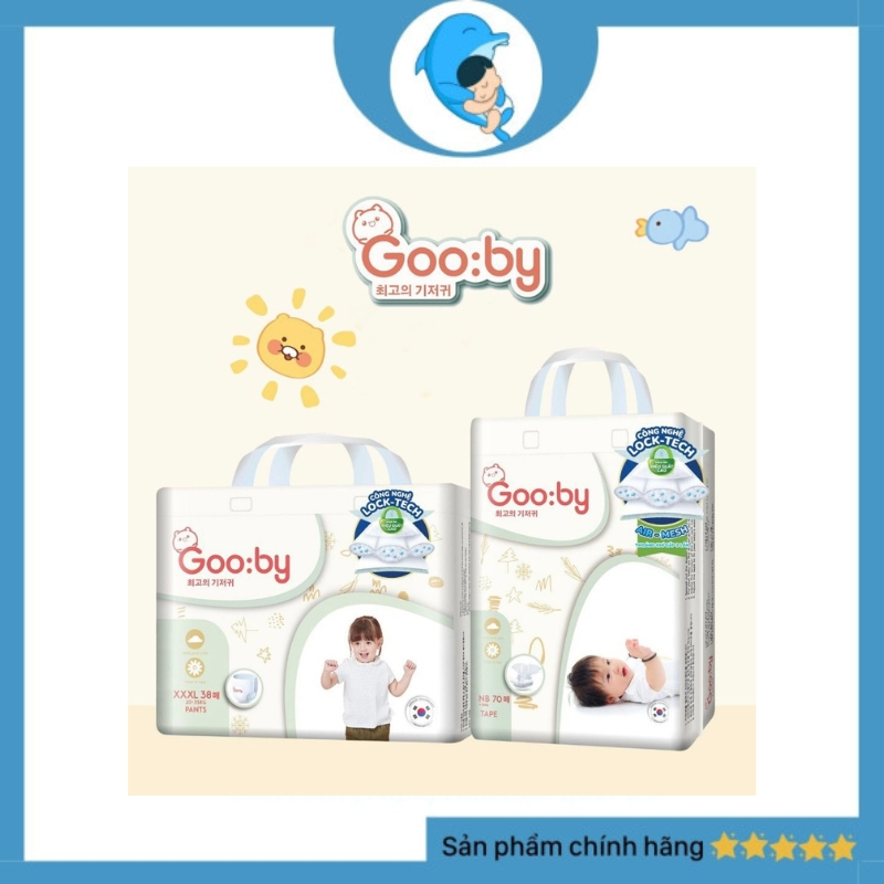 [CHƯƠNG TRÌNH MỚI] Tã/bỉm quần dán Gooby Premium size M32/L28/XL26/XXL24 chống tràn hiệu quả cho bé từ 6-24kg MECAHEO