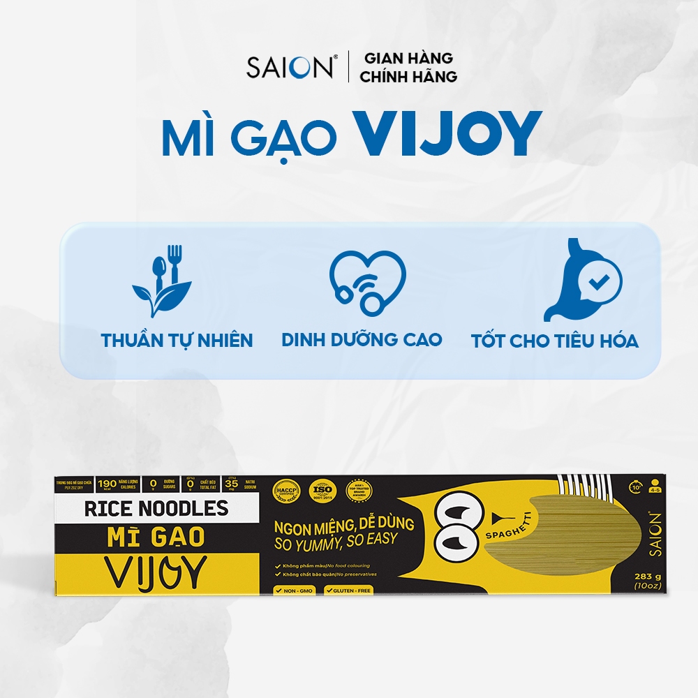 Mì Gạo Spaghetti VIJOY Thuần nhiên Tiện lợi Hộp 283g | Shopee Việt Nam