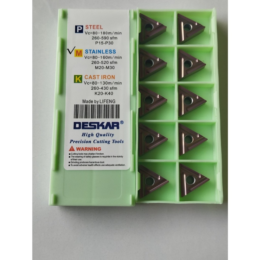 Chip tiện T16 hạt nặng xẻ rãnh deskar tiện thép inox rất ngon