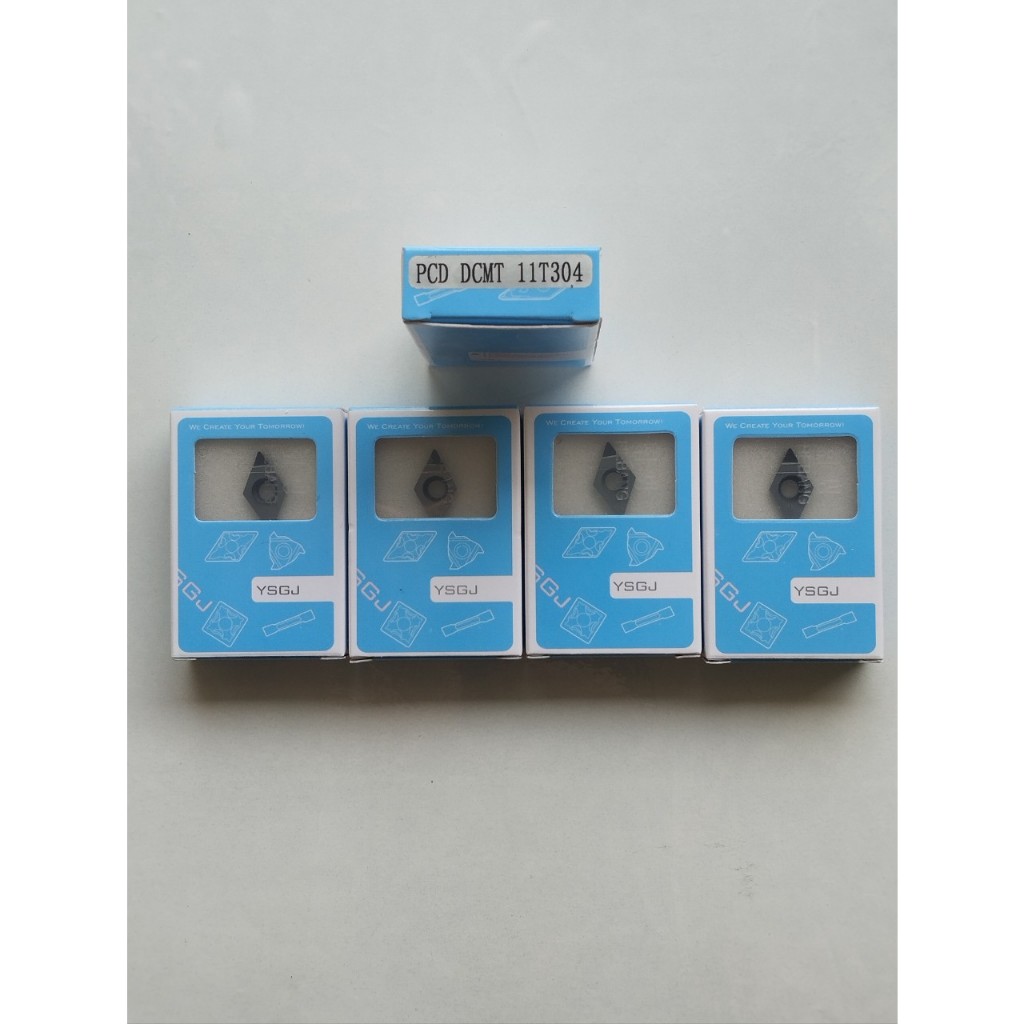Mảnh chíp tiện PCD D11 DCMT11T304 chạy tinh, bóng nhôm