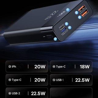 Pin Dự Phòng Remax RPP-672 20000mAh smart chip - sạc nhanh QC 22.5W và PD 20W