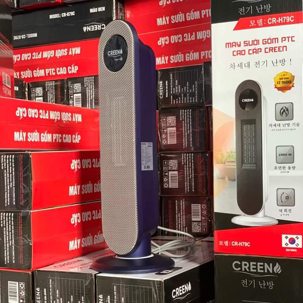 Máy sưởi gốm Quạt sưởi gốm Creen CR H79C công suất 2000W bảo hành 12 tháng  lỗi đổi mới trong 15 ngày | Shopee Việt Nam