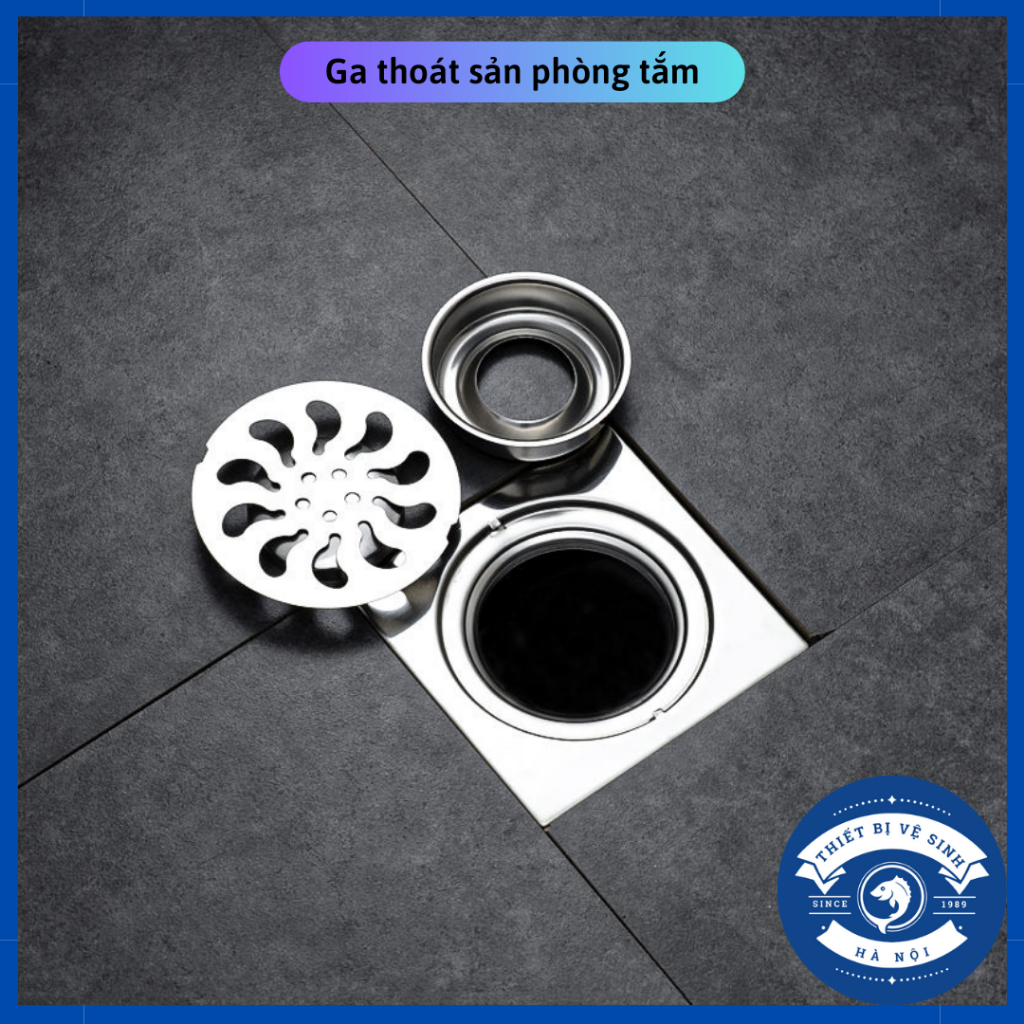 Ga thoát sàn phòng tắm Inox 304 lọc rác, dùng thoát nước sàn nhà ...