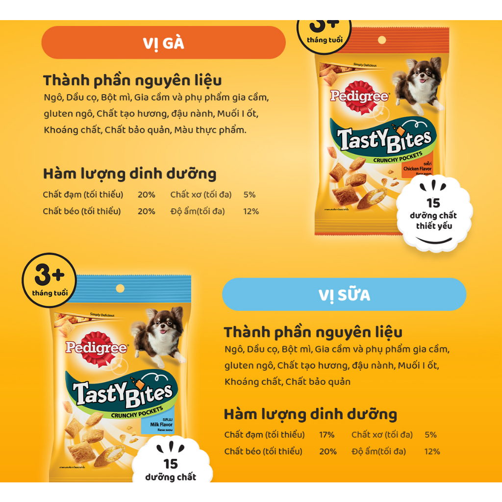 Snack Bánh Thưởng Hỗ Trợ Sạch Răng Cho Chó Pedigree