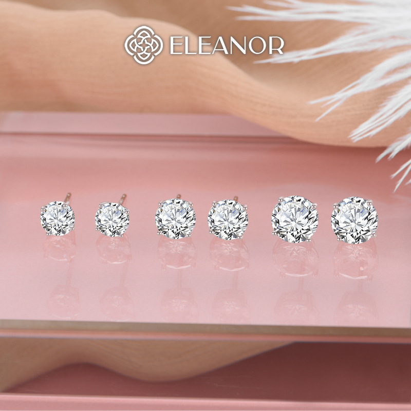 Ảnh Bông tai nữ nụ đính đá chuôi bạc 925 Eleanor Accessories khuyên tai basic phụ kiện trang sức 3240 1