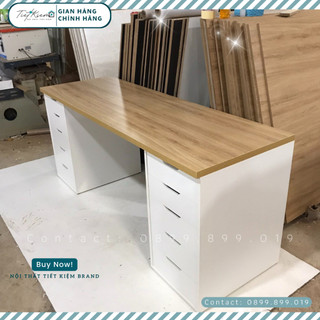 Bàn Ikea làm việc 2 tủ Nội Thất Tiết Kiệm IKE8801