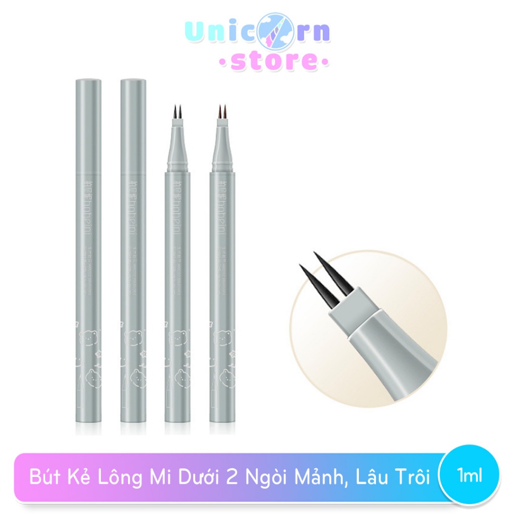Kẻ Mắt Mi Dưới 2 Ngòi Nét Siêu Mảnh, Lâu Trôi 0,01mm Bobeini