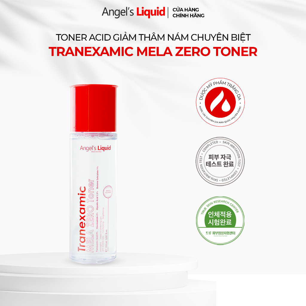 Ảnh Toner Acid Giảm Thâm Nám Chuyên Biệt Angel's Liquid Tranexamic Mela Zero Toner 150ml 1