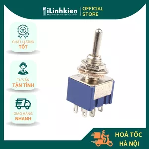 Công tắc gạt MTS-203 5A 125V xanh 6 chân 3 chế độ ON-OFF-ON chất lượng cao.