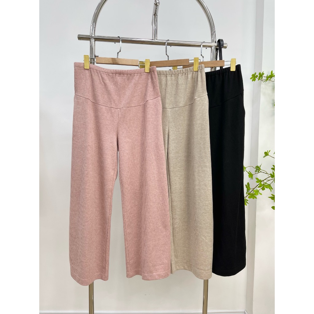 Quần bầu thu đông CICI Pants chất len hàn cao cấp co giãn tốt, có đáp bụng mềm mại cho mẹ bầu thiết kế by L'amme
