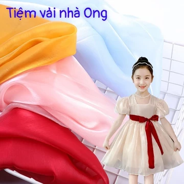 Vải Voan Tơ Óng Ngọc Trai mềm mượt- Hàng loại 1 rất đẹp- May áo dài, Khăn múa, Váy, Áo Sơ Mi, Áo Tứ thân...