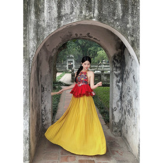 [Loại 1]-Chân váy voan chiffon dập ly siêu xinh [Lẻ chân váy]