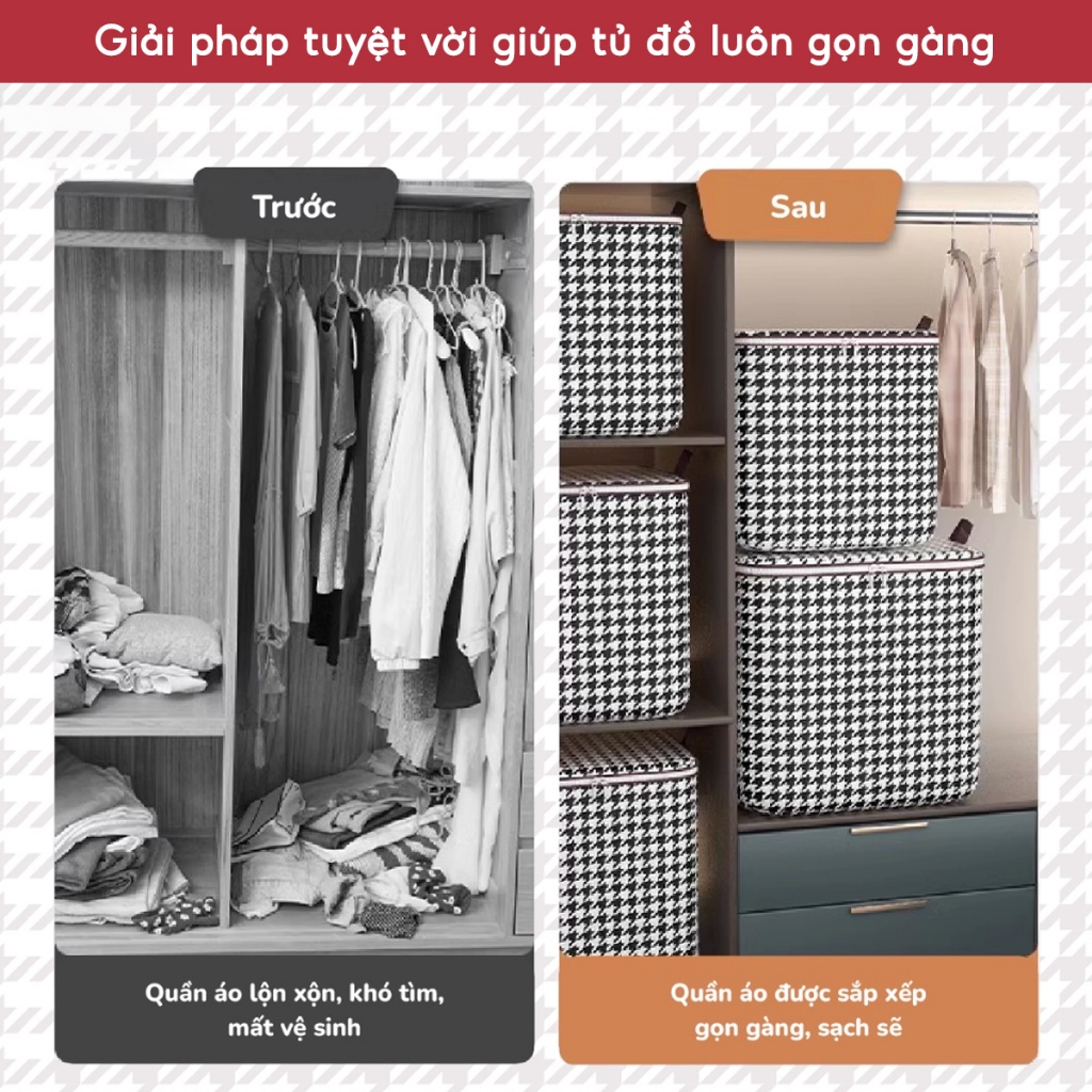 Giỏ Đựng Quần Áo Vải Chống Nước Cỡ Lớn 100L 140L, Túi Đựng Chăn Màn Gấp Gọn Lưu Trữ Quần Áo Đồ Lót