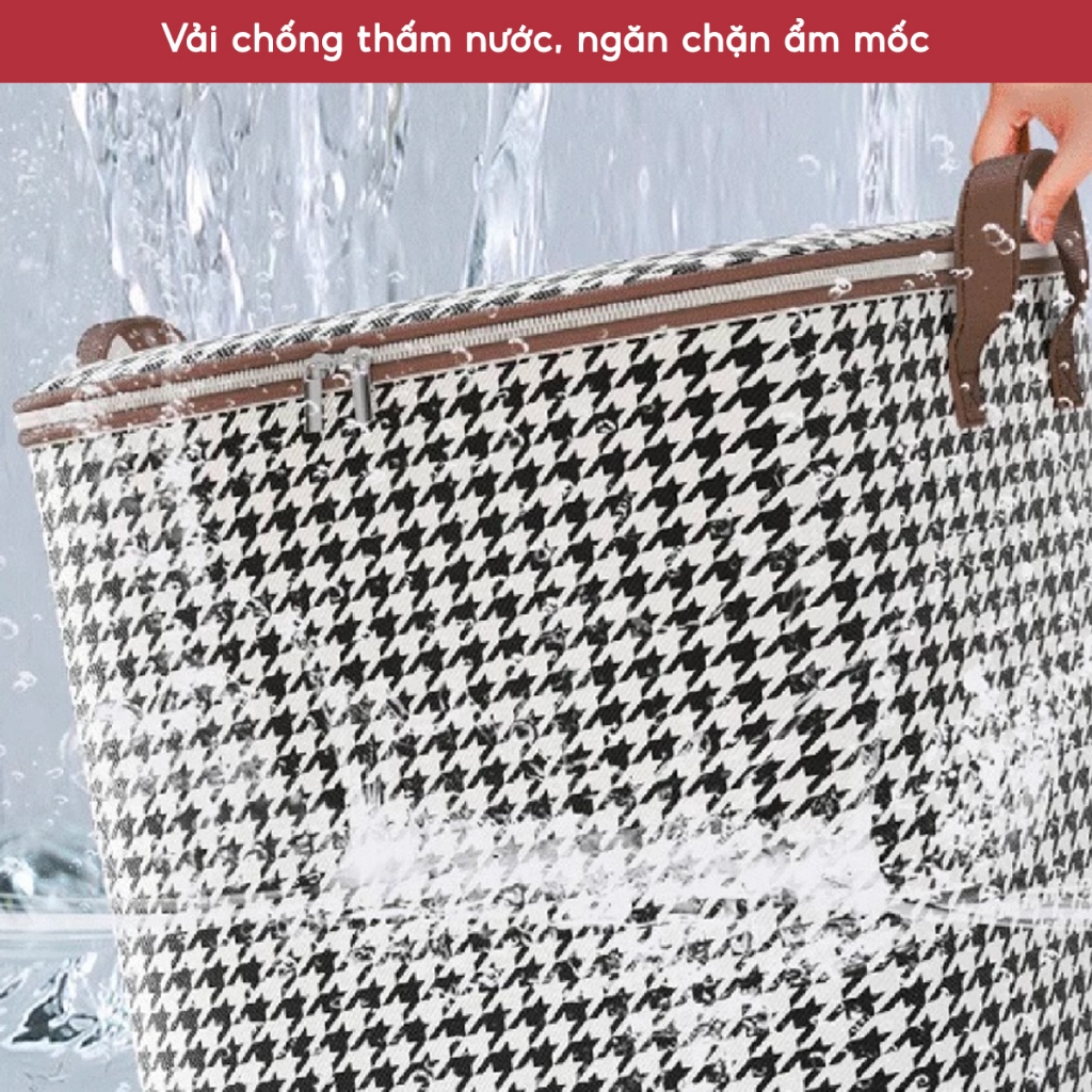 Giỏ Đựng Quần Áo Vải Chống Nước Cỡ Lớn 100L 140L, Túi Đựng Chăn Màn Gấp Gọn Lưu Trữ Quần Áo Đồ Lót