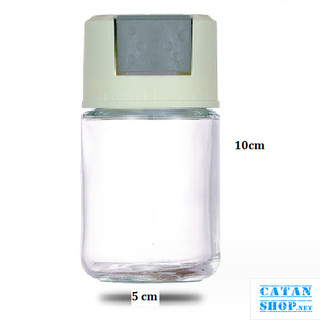 Lọ Rắc Gia Vị ,Hũ Gia Vị Thủy Tinh Tiện Dụng Cho Nhà Bếp,Lọ Đựng Gia Vị Thông Minh Có Nút Bấm GD789-BamGV